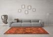 Machine Washable Persian Orange Traditional Area Rugs in a Living Room, wshtr4707org