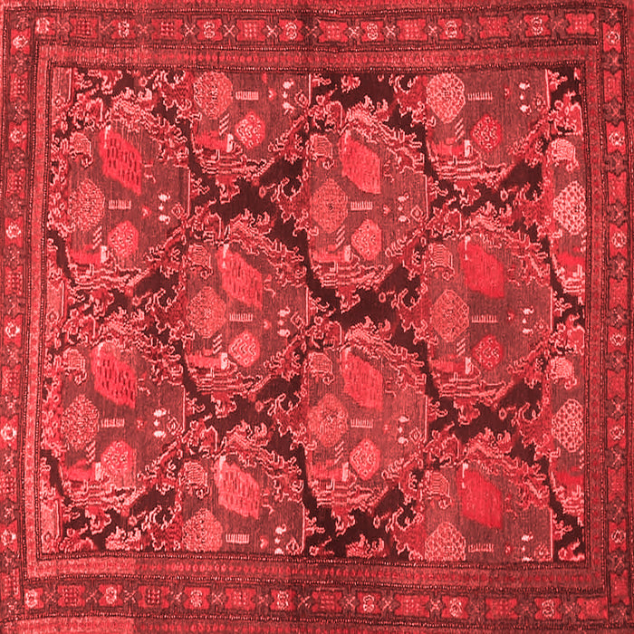 Machine Washable Persian Red Traditional Rug, wshtr4707red