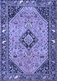 Medallion Blue Traditional Rug, tr4708blu