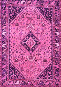 Medallion Pink Traditional Rug, tr4708pnk