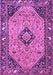 Machine Washable Medallion Purple Traditional Area Rugs, wshtr4708pur