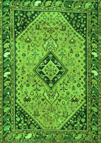 Medallion Green Traditional Rug, tr4708grn