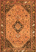 Serging Thickness of Machine Washable Medallion Orange Traditional Area Rugs, wshtr4708org