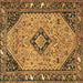 Square Machine Washable Medallion Brown Traditional Rug, wshtr4708brn