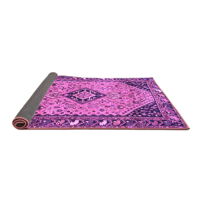 Sideview of Medallion Purple Traditional Rug, tr4708pur