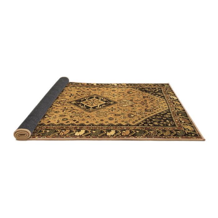 Sideview of Medallion Brown Traditional Rug, tr4708brn