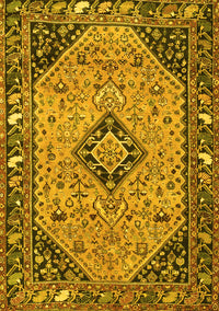 Medallion Yellow Traditional Rug, tr4708yw