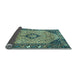 Sideview of Medallion Light Blue Traditional Rug, tr4708lblu