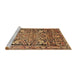 Sideview of Machine Washable Traditional Sand Brown Rug, wshtr4709