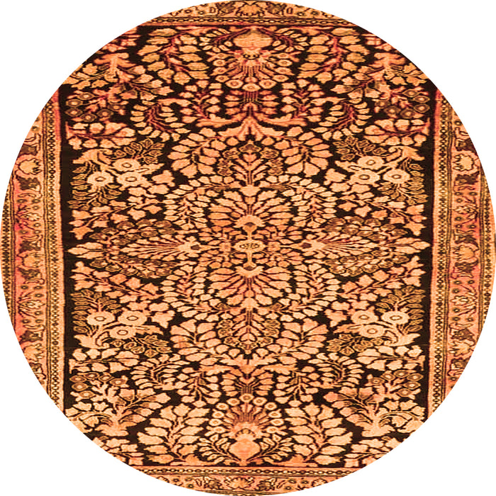 Machine Washable Persian Orange Traditional Area Rugs, wshtr4709org