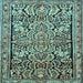 Square Persian Light Blue Traditional Rug, tr4709lblu