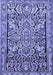 Machine Washable Persian Blue Traditional Rug, wshtr4709blu