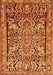 Serging Thickness of Machine Washable Persian Orange Traditional Area Rugs, wshtr4709org