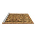 Sideview of Machine Washable Persian Brown Traditional Rug, wshtr4709brn