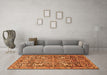 Machine Washable Persian Orange Traditional Area Rugs in a Living Room, wshtr4709org