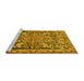 Sideview of Machine Washable Persian Yellow Traditional Rug, wshtr4709yw