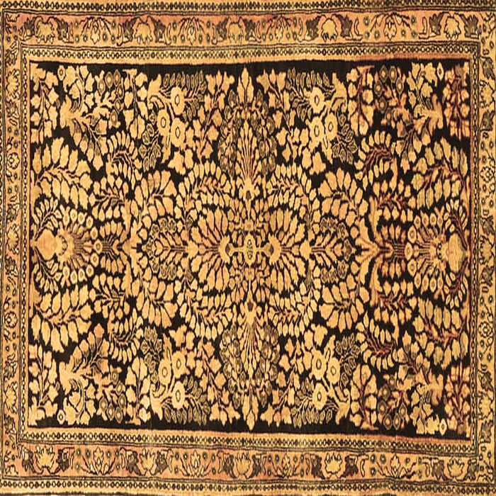 Square Persian Brown Traditional Rug, tr4709brn