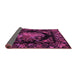 Sideview of Medallion Pink French Rug, tr470pnk