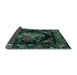 Sideview of Medallion Light Blue French Rug, tr470lblu