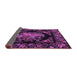 Sideview of Medallion Purple French Rug, tr470pur