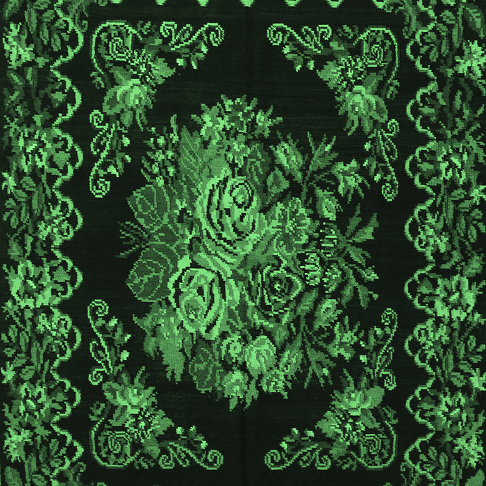 Medallion Emerald Green French Rug, tr470emgrn