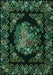 Medallion Turquoise French Rug, tr470turq