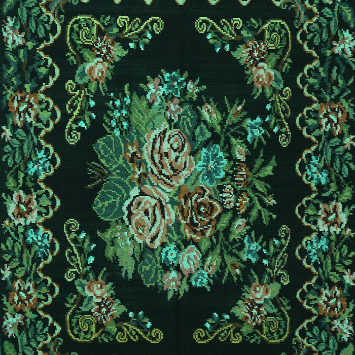 Medallion Turquoise French Rug, tr470turq