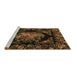 Sideview of Machine Washable Medallion Brown French Rug, wshtr470brn