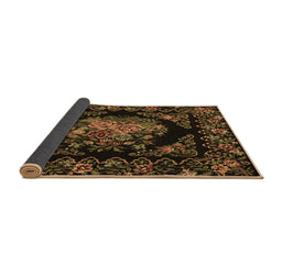 Sideview of Medallion Brown French Rug, tr470brn