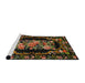 Sideview of Machine Washable Traditional Night Red Rug, wshtr471