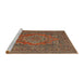 Sideview of Machine Washable Traditional Dark Sienna Brown Rug, wshtr4710