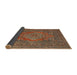 Sideview of Traditional Dark Sienna Brown Medallion Rug, tr4710