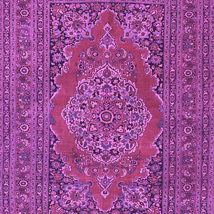 Machine Washable Medallion Purple Traditional Area Rugs, wshtr4710pur
