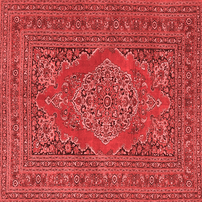 Machine Washable Medallion Red Traditional Rug, wshtr4710red