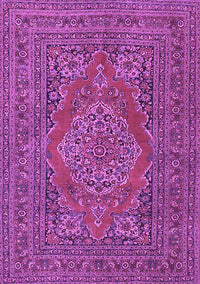 Medallion Purple Traditional Rug, tr4710pur