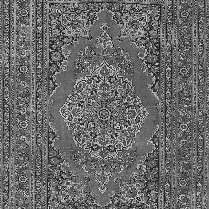 Serging Thickness of Machine Washable Medallion Gray Traditional Rug, wshtr4710gry
