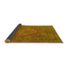 Sideview of Medallion Yellow Traditional Rug, tr4710yw