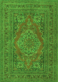 Medallion Green Traditional Rug, tr4710grn