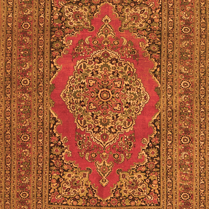 Medallion Orange Traditional Rug, tr4710org