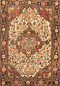 Medallion Brown Traditional Rug, tr4711brn