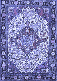 Medallion Blue Traditional Rug, tr4711blu