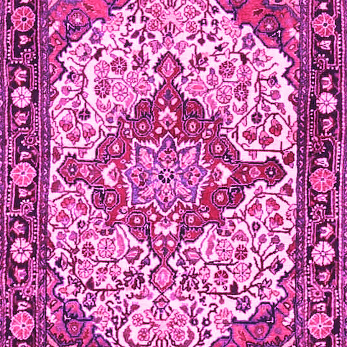 Machine Washable Medallion Pink Traditional Rug, wshtr4711pnk