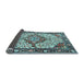 Sideview of Medallion Light Blue Traditional Rug, tr4711lblu