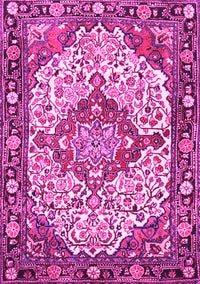 Medallion Pink Traditional Rug, tr4711pnk