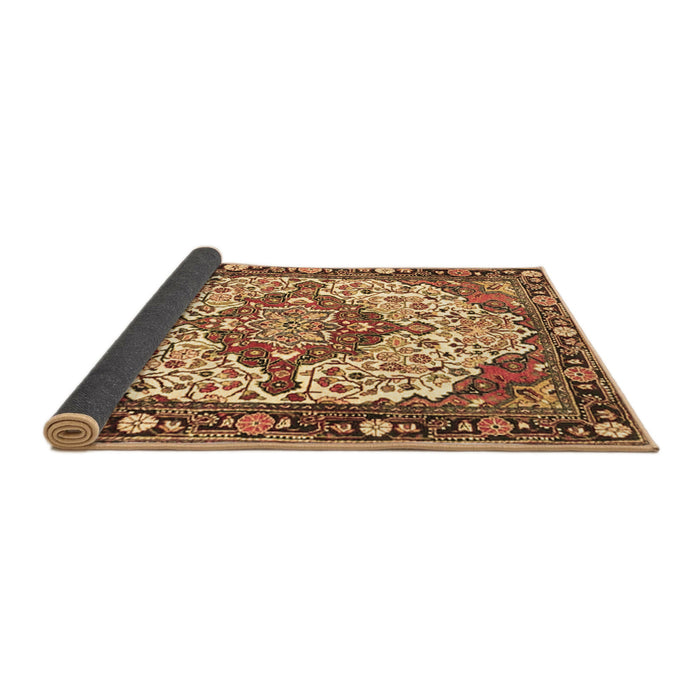 Sideview of Medallion Brown Traditional Rug, tr4711brn