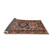 Sideview of Traditional Saffron Red Medallion Rug, tr4712