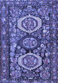 Medallion Blue Traditional Rug, tr4712blu