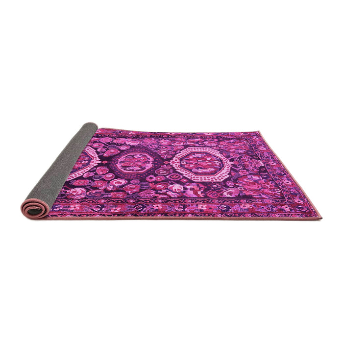 Sideview of Medallion Pink Traditional Rug, tr4712pnk