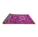 Sideview of Medallion Pink Traditional Rug, tr4712pnk