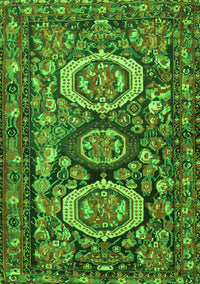 Medallion Green Traditional Rug, tr4712grn